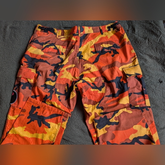 AUTHENTIC Military Orange basics Cargo Pants Sz X- large Adjustable - Picture 10 of 11